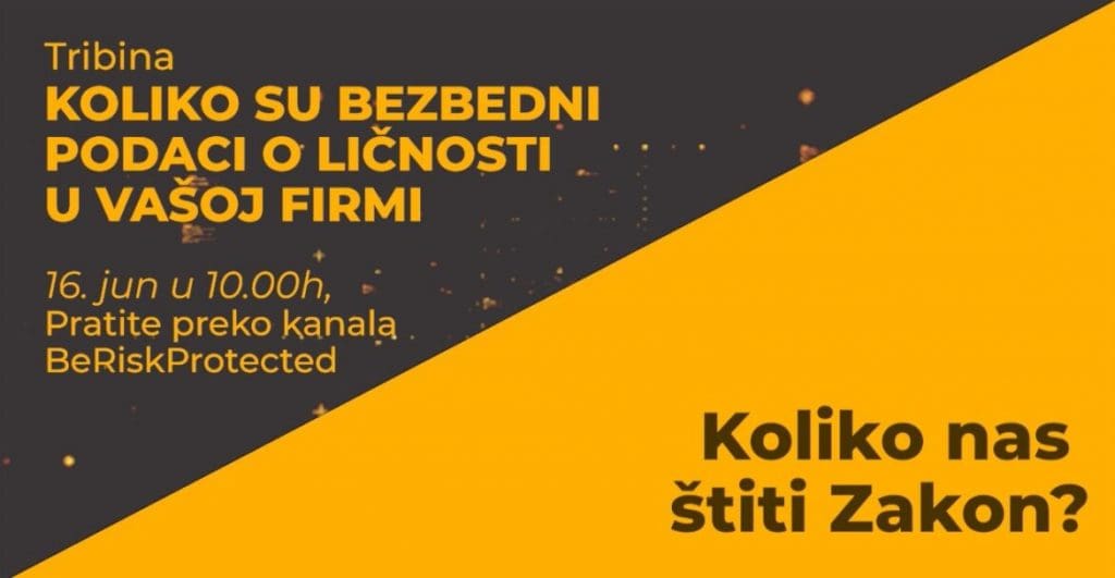 Tribina uživo: &ldquo;Koliko su bezbedni podaci o ličnosti u va&scaron;oj firmi?