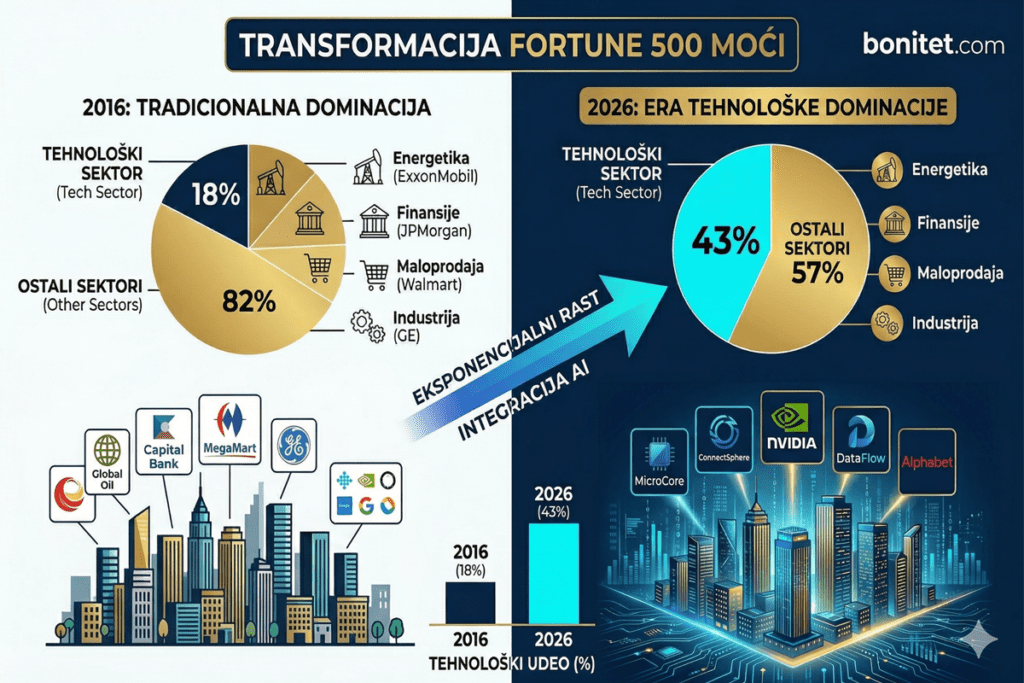 IT giganti sada kontrolišu preko 40% vrednosti liste Fortune 500