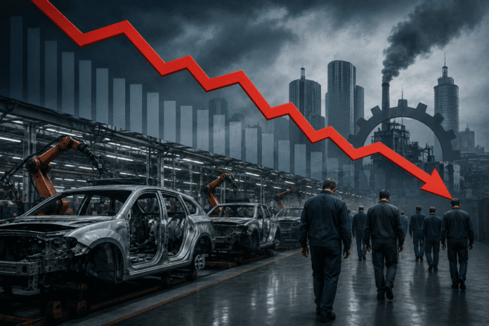 Pad autoindustrija