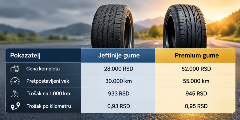 Jeftine ili premium gume: Da li se skuplja guma zaista isplati?