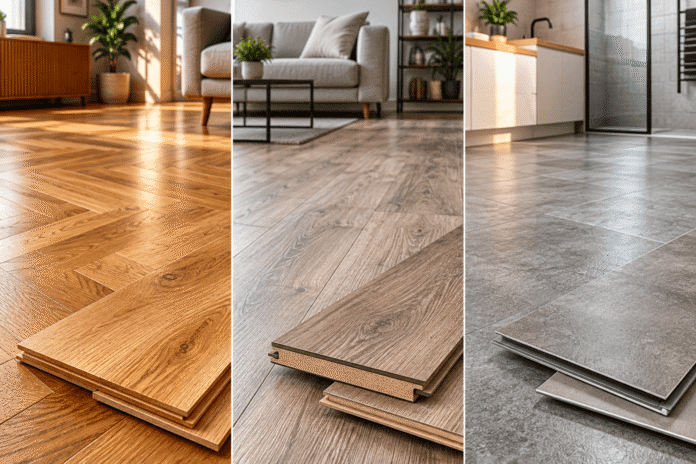 Parket, laminat, vinil